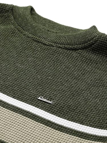 Image of Aarika Mens Winter Wear Cream Colour Solid Woolen Sweater
