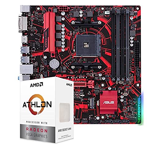 Image of AMD Athlon 3000G Desktop Processor 2 Cores 4 Threads 5MB Cache Bundled with EX-A320M Gaming Motherboard