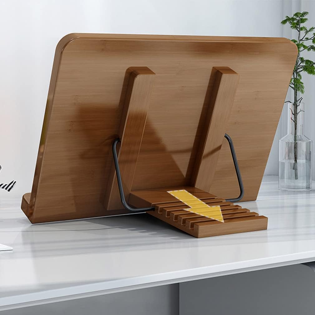 TOF&HAMY Book Holder Height and Angle Adjustable, Foldable Book Stand Free Your Hands, Textbook Magazine Tablet Display Stand with Anti-Slip, idea for You,B,M