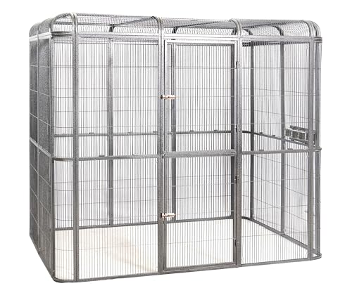 SENY Heavy Duty Walk-in Bird Aviary Cage Metal Expandable 79x86x62 Inches for Parrots Macaws Cockatoos Reptiles Dogs (Wire Size: 0.14 86 L x 62 W x 79 H)