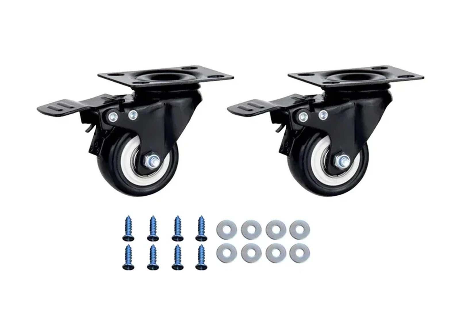 Roulettes meuble pivotantes 1.5 pouces lot de 2 avec double verrouillage sécurité