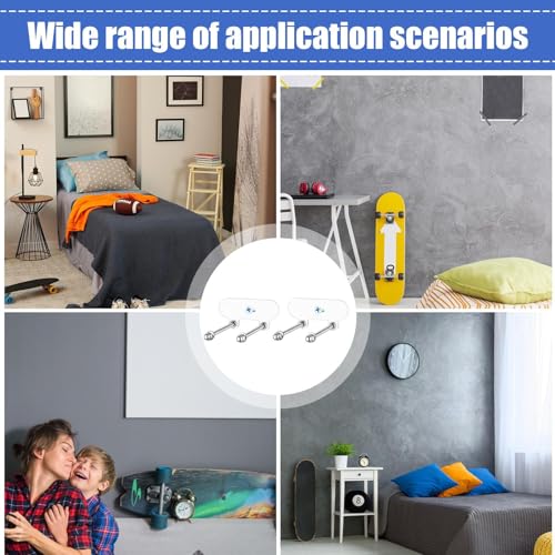 Cintres muraux pour skateboard flottants sans perçage pour ranger votre planche sans abîmer les murs - 4