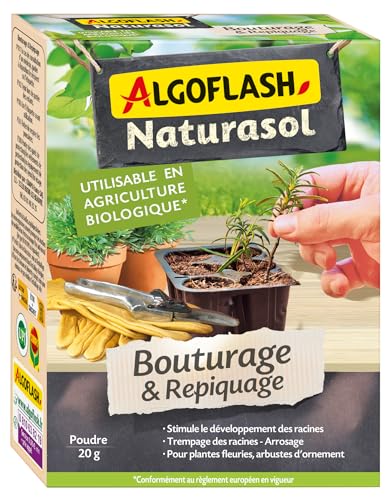 Algoflash Naturasol Poudre Bouturage & Repiquage - 20 g, Blanc