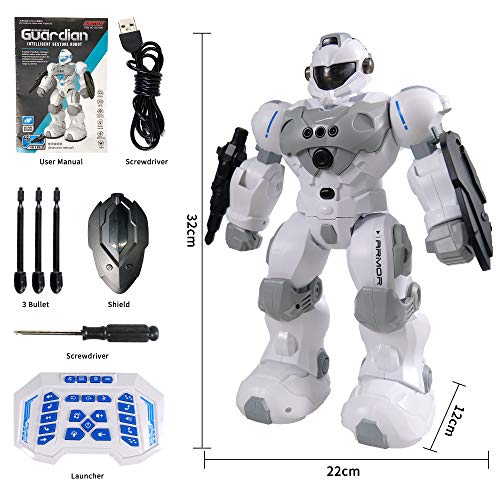 image for WQ Intelligent Gesture Robot Toy, RC Robot Rechargeable with Protectiv