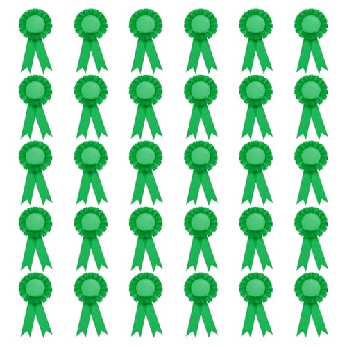 Cinta de premio en blanco PATIKIL verde para personalizar los galardones de competiciones y fiestas
