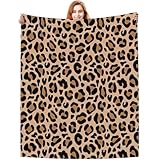 JhavexToy Manta con Estampa De Leopardo, Manta Suave para Sofá Cama Salón