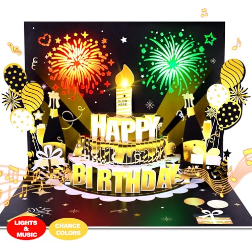Birthday Card, 3D Pop Up With Light And Music, Greeting Cards, Birthday Cards, Happy Birthday Card, Birthday, 3D Birthday Pop Up Card For Family