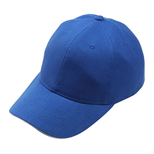 2025 - Gorra ajustable de béisbol para mujer y hombre, hip-hop, gorra de béisbol, gorra plana para niños, azul, talla única