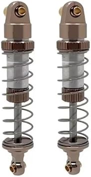 Compatible With MJX For Hyper Go H12Y 1/12 RC Car Upgrade Modification Parts Accessories Metal Oil Shock Absorber Damper 2pcs RC Repair PartsGrey