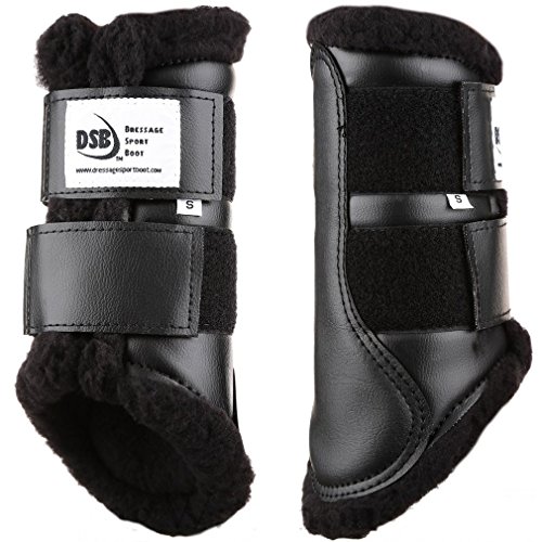 Image of Dressage Sport Boots Dressage Sport Boot, Color: Black /Black Fleece, Size: M