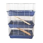 KCT Triple Level Indoor Rabbit Pet Cage Guinea Pig Animal 100cm - Dark Blue