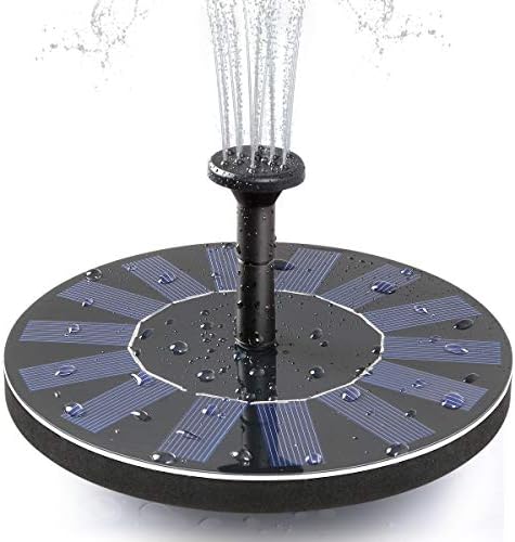 SOARAISE Solar Bird Bath Fountain Pump, 1.4W Free Standing Powered Water Pumps Panel Kit Outdoor Birdbath for Garden, Pond, Pool