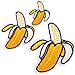U-Sky Sew or Iron on Patches - Yellow Peeled Banana Patch for Clothing, Pack of 3
