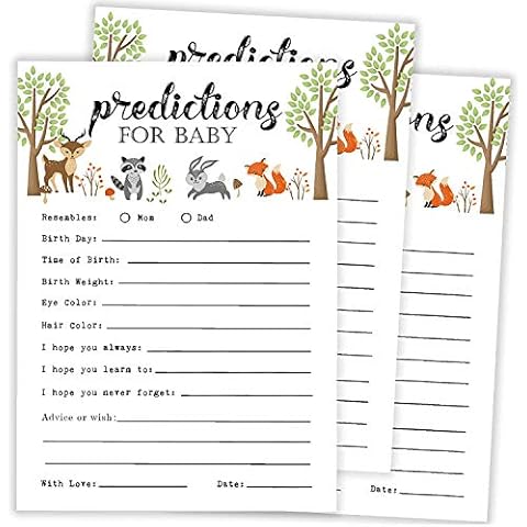 Giftideaworkshop 50 Advice and Prediction Cards for Baby Shower Game, New Mom and Dad Card for Girl or Boy Babies, New Parents, Fun Gender Neutral Shower Party Favors. Cover