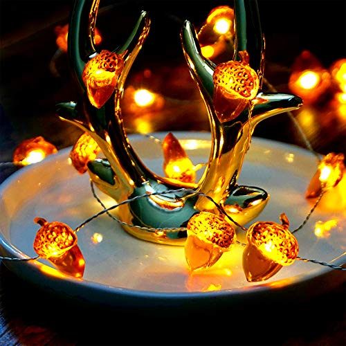 BOHON-Thanksgiving-Decorations-Acorn-Lights-String-10ft-40-LEDs-Fairy-String-Lights-Battery-Operated-with-Remote-Fall-Lights-for-Home-Autumn-Garland-Bedroom-Christmas-Tree-Halloween-Party-Decor BOHON Thanksgiving Decorations Acorn Lights String 10ft 40 LEDs Fairy String Lights Battery Operated with Remote Fall Lights for Home Autumn Garland Bedroom Christmas Tree Halloween Party Decor