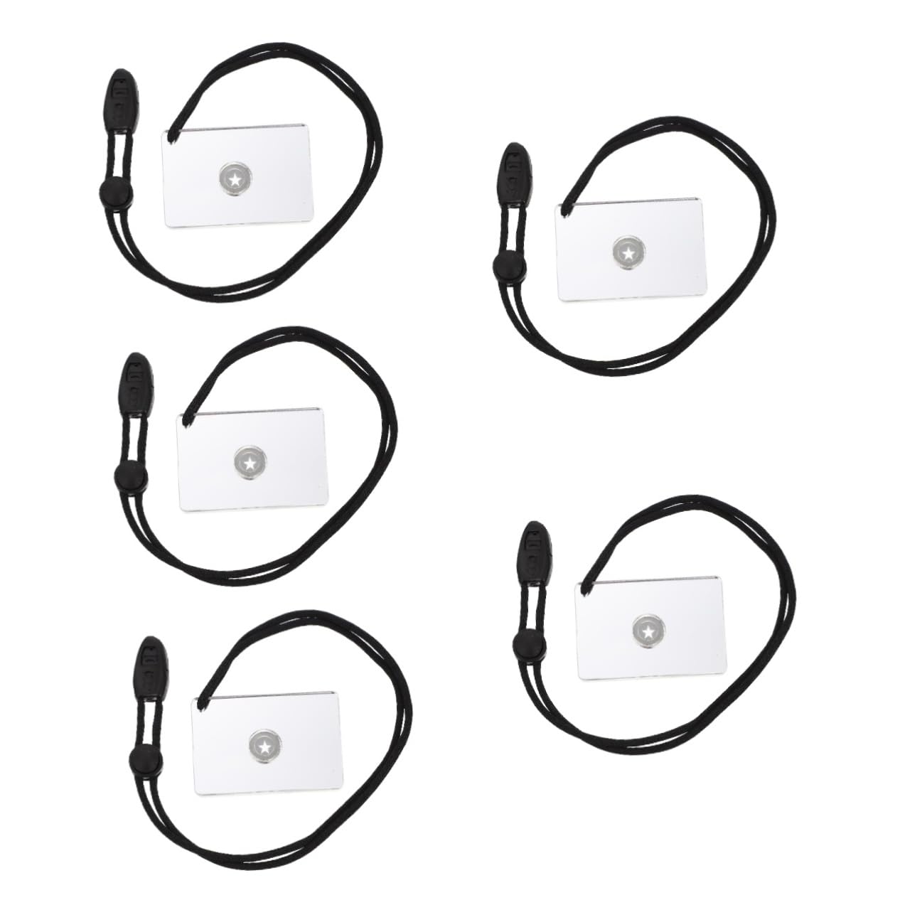 ibasenice Hiking Signal Spiegel Multifunktionaler Reflektierender Notfallspiegel für Outdoor Aktivitäten Leicht zu Transportieren mit Lanyard für Camping und