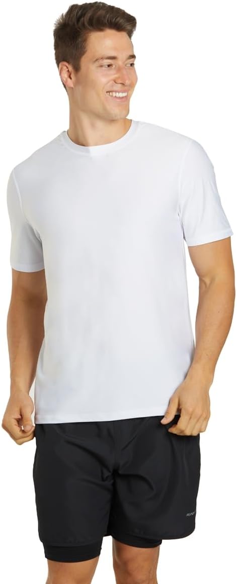Sporti Men's S/S UPF 50+ Swim Shirt - Rashguard for Men - Comfortable Men's Rash Guard Shirts