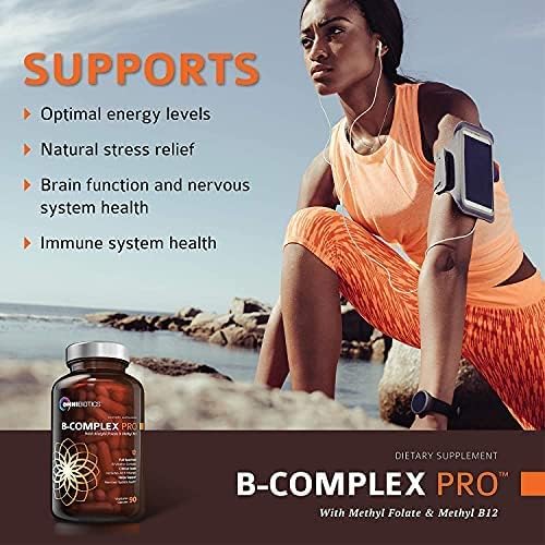 Vitamin B Complex PRO | High-Potency B Complex Vitamins with Methyl B12, Methyl Folate, and all B-vitamins (B1, B2, B3, B5, B6, B7, B8, B9, B12) | Stress Relief & Energy Support | 90 Vegan Capsules