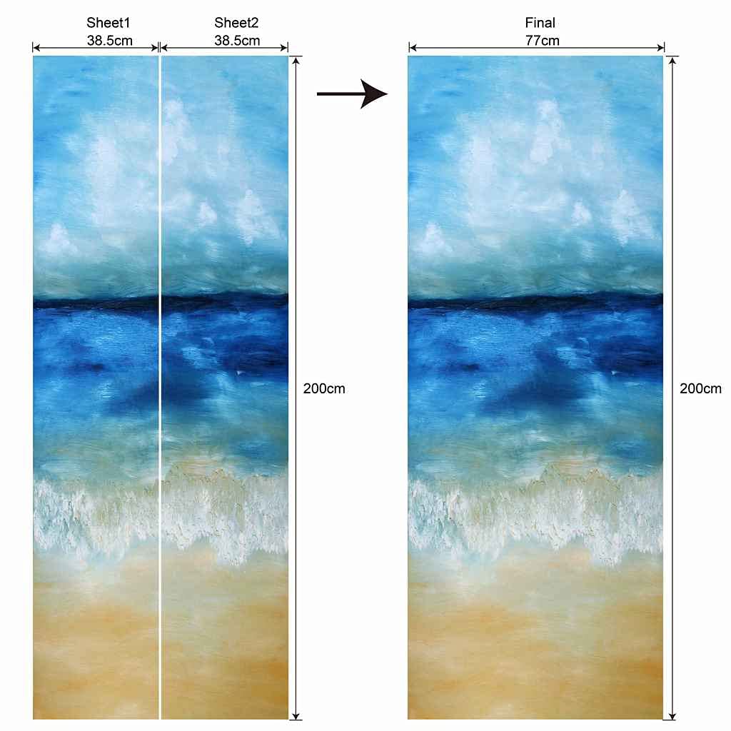 JGCAI 3D Sticker De Porte Trompe l'oeil Effect Peinture des Vagues De L'Océan Autocollant Porte Poster PVC Auto-Adhésif Amovible Autocollant pour Salon Porte Cuisine Chambre Salle De Bain 77x200cm JGCAI 3D Sticker De Porte Trompe l'oeil Effect Peinture des Vagues De L'Océan Autocollant Porte Poster PVC Auto-Adhésif Amovible Autocollant pour Salon Porte Cuisine Chambre Salle De Bain 77x200cm