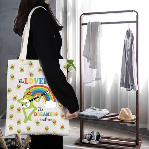 Tote Bag Frog Rainbow Lovers Dreamers Singing miniatura 5
