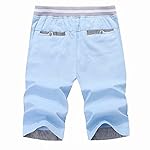 STICKON Men's Shorts Casual Classic Fit Drawstring Summer Beach Shorts with Elastic Waist and Pockets - Image 3