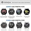 Fullmosa 20mm Stainless Steel Watch Strap, Mesh Loop Magnetic Clasp Watch Strap Compatible with Samsung Galaxy Watch 4 40mm 44mm, Galaxy 4 Classic 46mm/42mm, Samsung 3 41mm, Black #1