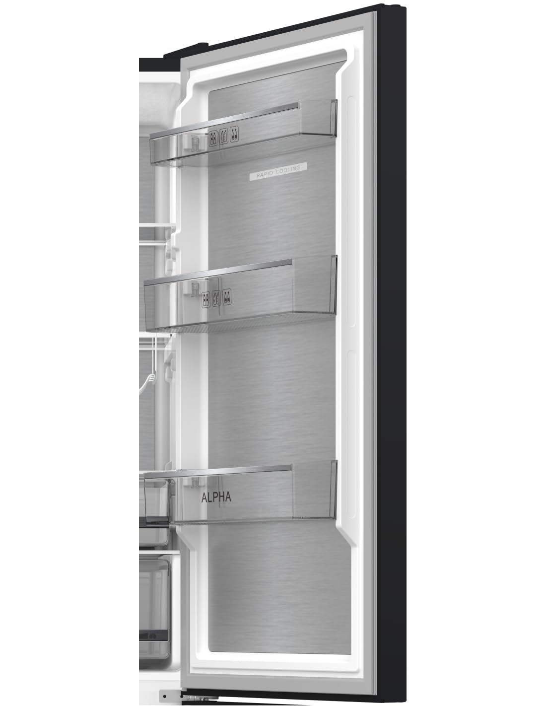 ALPHA Frigorífico Combi Pegasus Elite Pro-195 Cristal Negro, No Frost. | No Frost