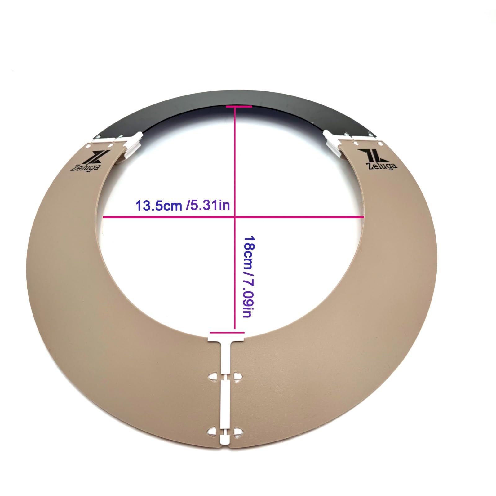 Zeluga 15-483 - Parasol profesional para casco duro, visera reutilizable y reemplazable con protección solar y calor, accesorio estándar de ala completa para casco