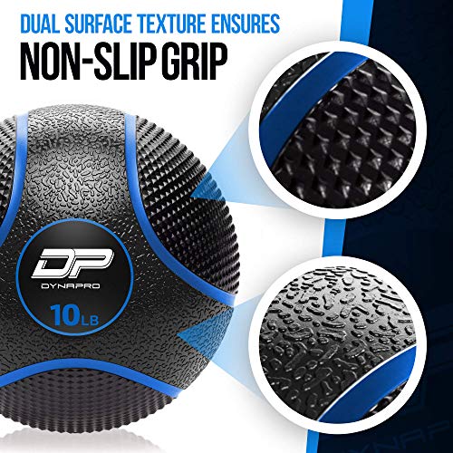 DYNAPRO Medicine Ball | Exercise Ball, Durable Rubber, Consistent Weight Distribution, Comfort Textured Grip for Strength Training (6LB- Pink) - Thumbnail 7