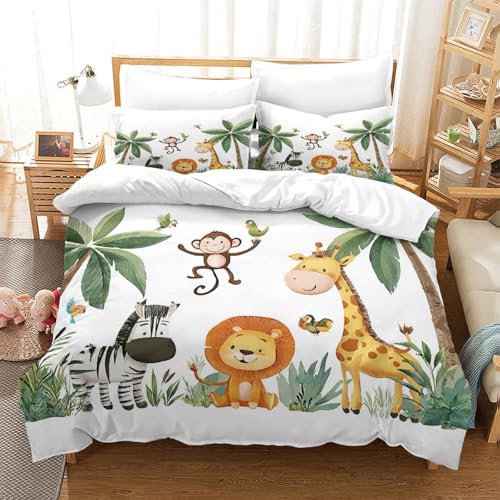 Parure de Lit Hypoallergique Microfibre 3D Housse Douce avec Fermeture Éclair - 3