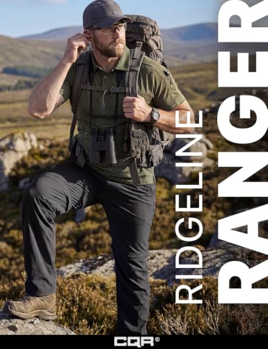 Image of CQR Men's Convertible Cargo Tactical Pants, Water Resistant Outdoor Hiking Pants, Zip Off Lightweight Stretch Work Pants