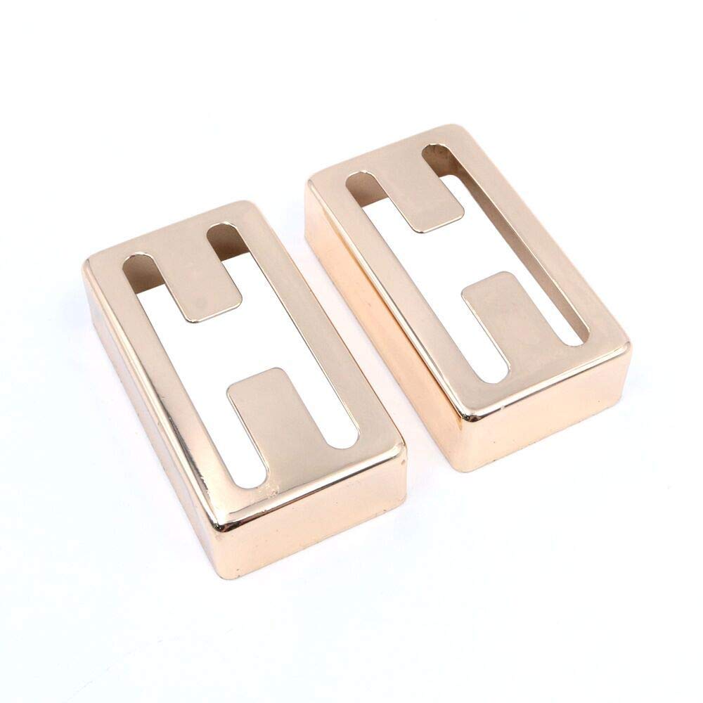 Alnicov 2Pcs Guitars Humbucker Pickup Covers, H-hold Nickel Pickup Cover Set for LP Electric Guitars