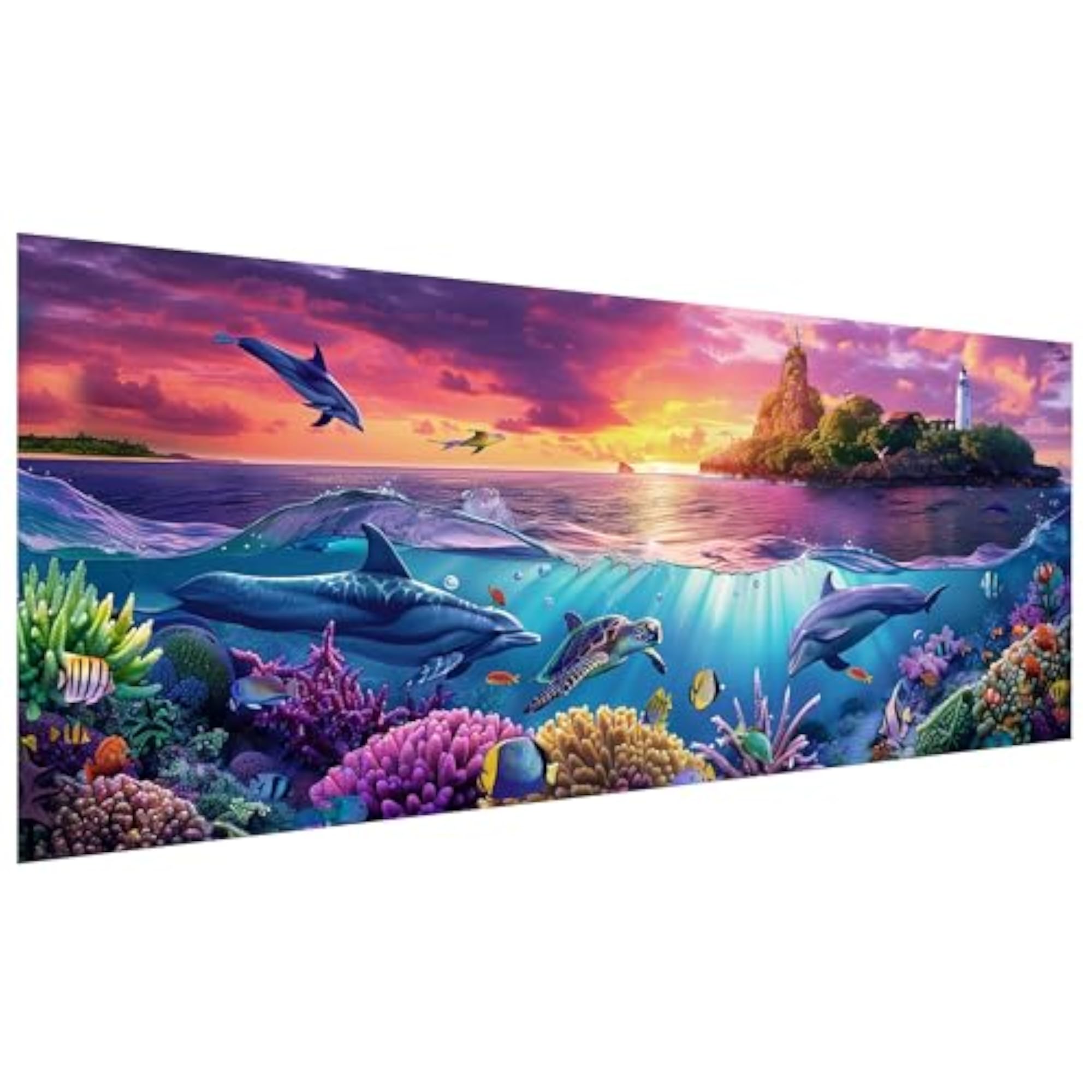 5D Diamond Art Kits for Adults Sunset Ocean Painting