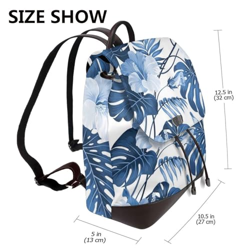 Sac à dos de voyage femme à fleurs bleues idéal pour le week-end - 2