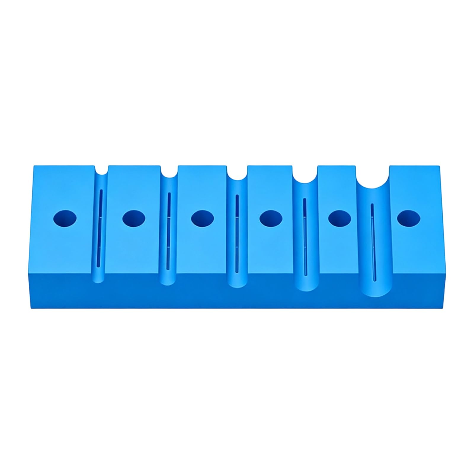 Kfwfuaee Blue Wire Holder Stand Polymer Multi-Slot Stripping Guide 3.74In Cable Work Aid For Electricians And Household Projects Wire Holder Jig Cable Guide Prep Aid Hand Setup Slot Fixing Stand Appliance Service