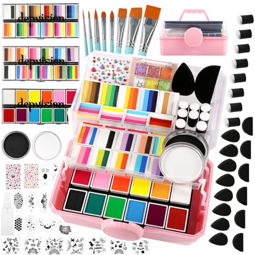 Professional Face Painting kit for Kids Adult Face Painter110 Colors