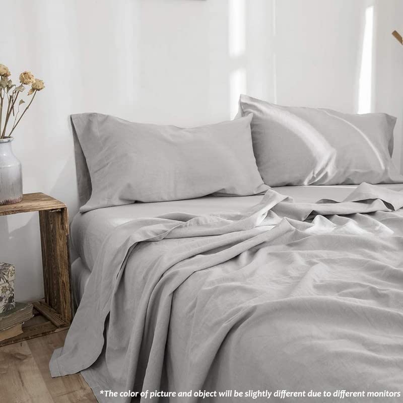 Image of Cultiver Bedsheet for Single Bed, Solid Colour Single Size with 1 Pillow Cover, Small Single Plain Colour Bedsheet Ultra Soft Brushed Micro Fabric Shrinkage & Fade Resistant (60x90 Inches, Light Grey)