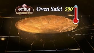 Gotham Steel Hammered 20 Pc Ceramic Cookware Set Nonstick, True Ceramic Pots and Pans Set Non Stick with Deep Square Pan Set & Bakeware Set, Non Toxic PFOA PFOS Free, Oven & Dishwasher Safe