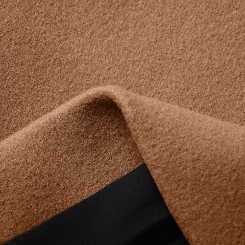 Women's Pea Coat Lapel Collar Single Breasted Mid Length Fall Winter Coat - image 7