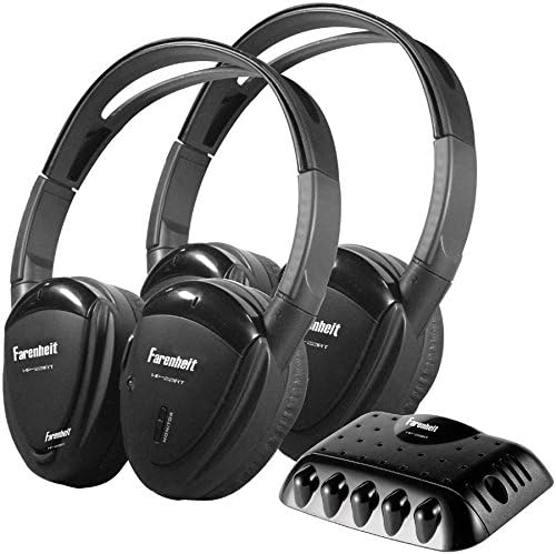 2 Sets of Single-Channel IR Wireless Headphones with Transmitter - POWER ACOUSTIK