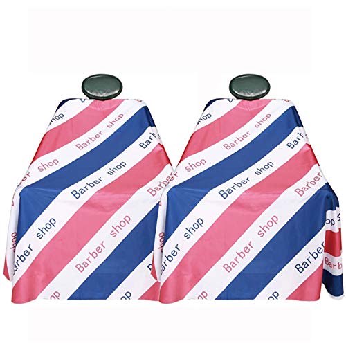 Fraleadam Professional Home Use Barber Cape 2-Pack, Nylon Salon Barber Cape Metal Snaps for Men, Capes for Men Cutting Hair Professional Cutting Capes(Red White and Blue Twill)