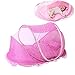 ThreeH Tienda infantil de playa para cama tienda mosquitera plegable con almohadilla BX03,Pink