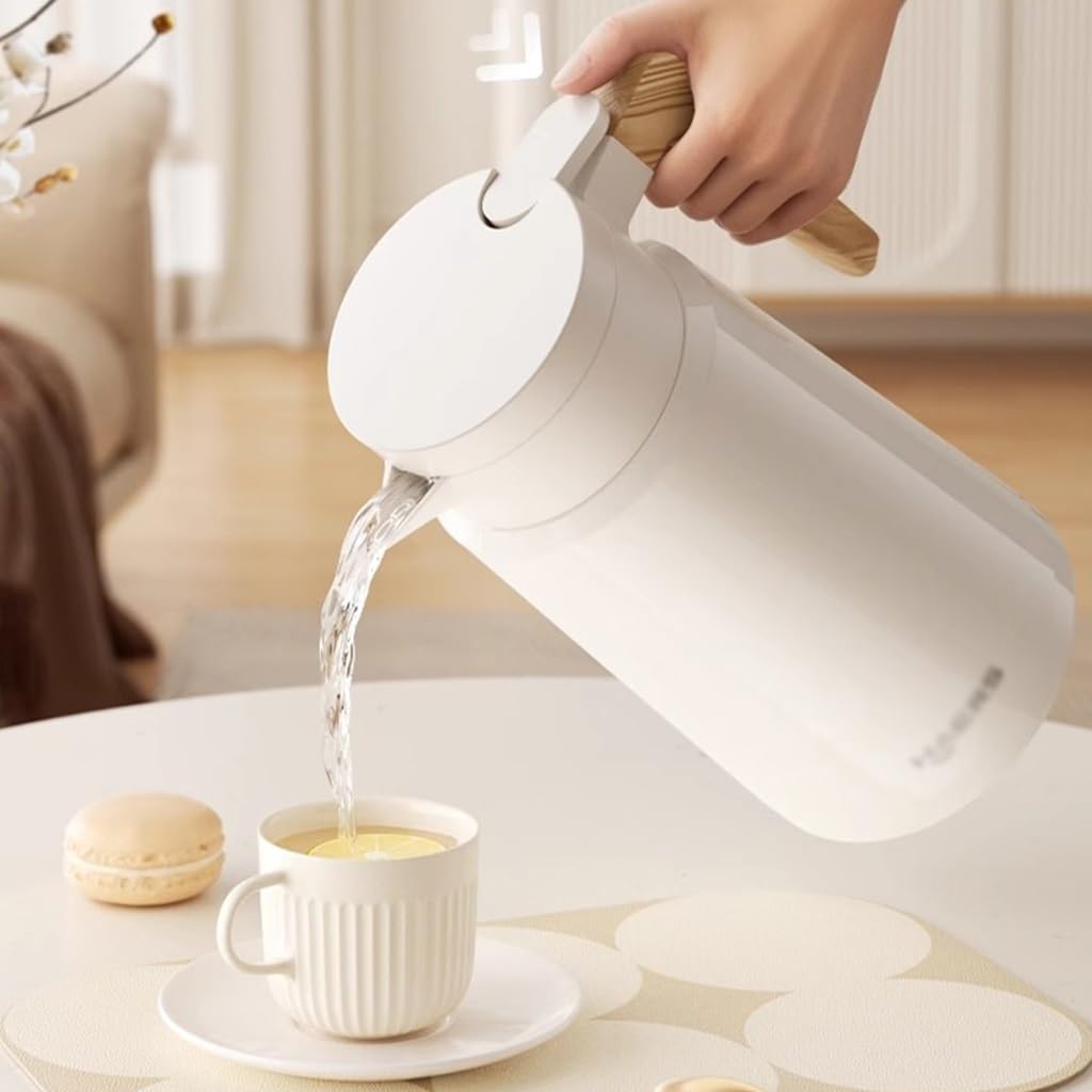 Jarra térmica para café, termo de doble pared aislada al vacío para bebidas calientes, forro de acero inoxidable para café y té