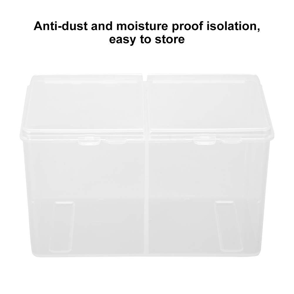 Cotton Pads Swabs Container Organizer for Nail Art Makeup Storage, Plastic Box for Home Salon, Transparent 12.5 * 7 * 7.5cm