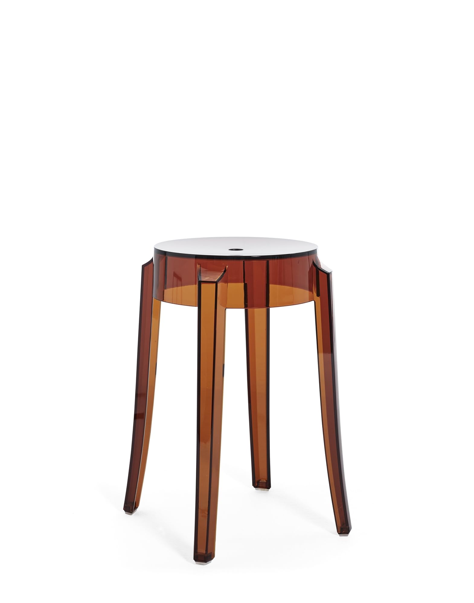Kartell Amber Charles Ghost Garden Stool - / Standard Stool : 46Cm Garden Seating Bar Stools - Polycarbonate