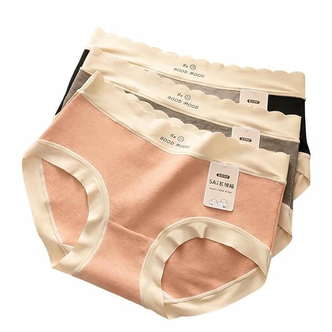 Value Hub Seamless Cotton Underwear for Women, Set of 3, Multicolor | Mid Waist Lace Briefs | Breathable Stretchy Panties | Comfortable Innerwear | Soft Ladies Panty-image-23