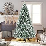 Solnow Arbol de Navidad nevado de 1.8m/78in,Árbol de Navidad Artificial Premium con 800 Ramas,Pinos Navideños...