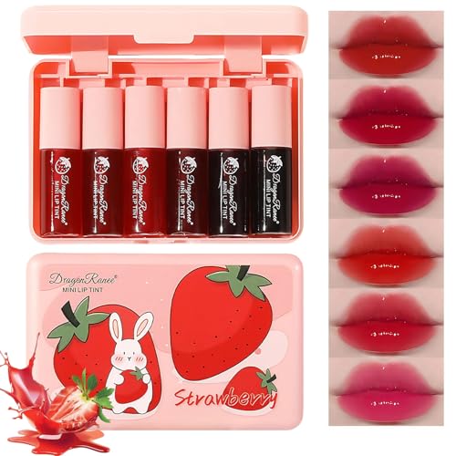 Lip Tint Stain Set, 6 Colours, Long Lasting Waterproof Lip Stain, Mini Liquid Lipstick, Non-Sticky Natural Matte Finish, Transfer-Proof Lip Gloss, Vivid Colour Lip Tint Lip Tint Stain Set, 6 Colours, Long Lasting Waterproof Lip Stain, Mini Liquid Lipstick, Non-Sticky Natural Matte Finish, Transfer-Proof Lip Gloss, Vivid Colour Lip Tint