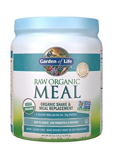 Garden of Life Raw Organic Meal Replacement Powder - Lightly Sweet, 14 Servings, 20g Plant Based Protein Powder, Superfoods, Greens, Vitamins Minerals & Probiotics, All-in-One Meal Replacement Shake