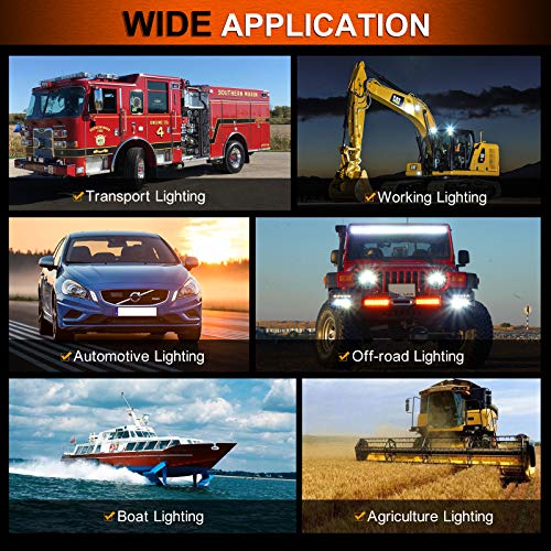 Autofeel Led Light Bar-7 Inch Led Pods Light With 5500Lm 6500K White Lighting, 2Pcs 60W Flood Spot Fog Beam Combo For Off Road Driving/Night Driving, Compatible With Truck Atv Boat Suv Motorbike #TOP6